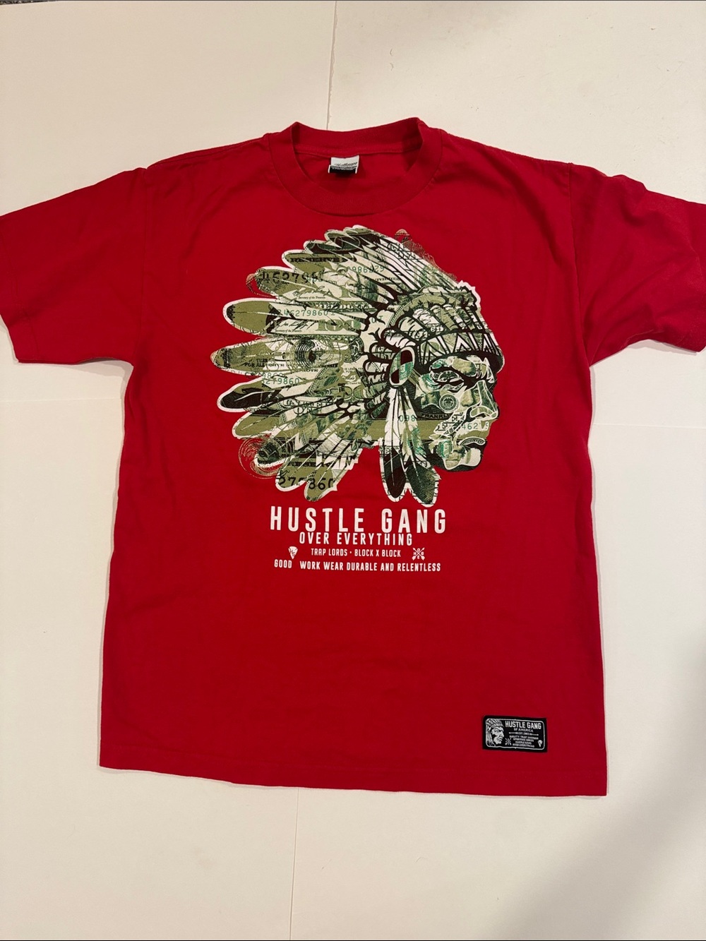 Hustle Gang T-shirt Money Indian‎ Chief Head